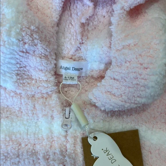 Angel Dear Soft Pink Striped Hoodie - Picture 2 of 3